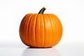 Whimsical Glow Vibrant Pumpkin Illuminating a White Background. created with Generative AI