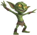 Whimsical goblin character clipart perfect for creative design projects. Royalty Free Stock Photo