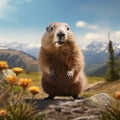 Whimsical Groundhogs: Playful And Hyper-detailed Retouched Images In Mike Campau Style