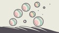 Whimsical Group of Bubbles - Playful Floating Spheres Vector Design Generative AI Royalty Free Stock Photo