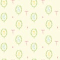 Whimsical Happy Easter Pattern with Bunny and Chick Royalty Free Stock Photo
