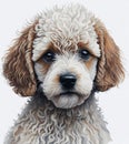 Whimsical Harmony: A Captivating Watercolor Portrait of a Cute Cavapoo
