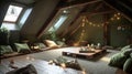Whimsical Hideaway: Rustic Fairytale Attic Room with Reclaimed Wood Charm