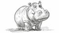 Whimsical Hippo Doodles: A Playful Sketch