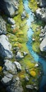 Whimsical And Hyper-detailed Mountain River Puzzle Scene