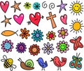 Whimsical Icons Royalty Free Stock Photo