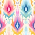 Whimsical Ikat With Pastel Colors