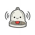 Cute Cartoon Bell Ringing Mascot Character Illustration for Notification Alert or Alarm Concepts Royalty Free Stock Photo