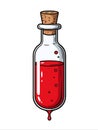Red Potion Bottle With Cork Drop Witch Craft Magic Royalty Free Stock Photo