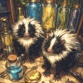 Adorable Skunk Perfumeries Royalty Free Stock Photo