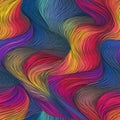 Whimsical Journey: Psychadelic Etch-a-Sketch Moire Seamless Pattern, Generative AI