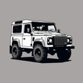 Whimsical Land Rover Defender Xlt Octa Vector Illustration Royalty Free Stock Photo