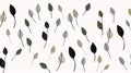 Whimsical Leaves: Minimalist Black And White Illustrations Inspired By Nature Royalty Free Stock Photo