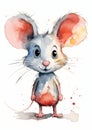 Whimsical Mouse: A Colorful Cartoonist\'s Illustration of a Biped