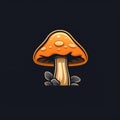 Whimsical Mushroom Border: A Vector Illustration of a Poisonous