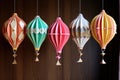 whimsical origami hot air balloons