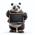 A Whimsical Panda Teacher Engaging Classroom Learning with Vibrant Energy Royalty Free Stock Photo