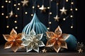 Whimsical Paper Cuts Festive Christmas Decoration Background AI Generated Illustration