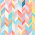 Whimsical Pastel Herringbone Graphic Design Pattern