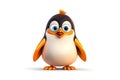 Whimsical Penguin Cartoon Character on Transparent Background. AI