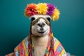 Tranquil Llama: Embracing Serenity in a Mini Yoga Studio