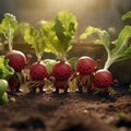 Whimsical Radish Characters: A Delightful Blend Of Realism And Fantasy