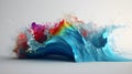 Whimsical rainbow ripples, vibrant desktop wallpaper Royalty Free Stock Photo