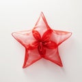 Whimsical Red Starshaped Gift Wrap On White Surface