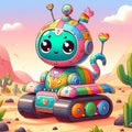 Rainbow Roverâs Desert Adventure Royalty Free Stock Photo