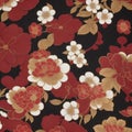 A red and white floral pattern Royalty Free Stock Photo