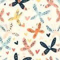 A whimsical seamless doodle pattern filled with a collection of funny and expressive cartoon faces. for include textiles, fabrics