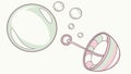 Whimsical soap bubble wand creating delicate, floating bubbles, vector design Generative AI Royalty Free Stock Photo