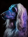 Enchanting Elegance of an Afghan Hound in a Dreamlike Fantasy Setting