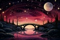 Whimsical starlight bridges in Fantasy - Generative AI