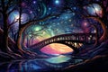 Whimsical starlight bridges in Fantasy - Generative AI