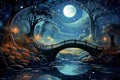 Whimsical starlight bridges in Fantasy - Generative AI