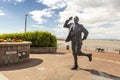 Whimsical statue of famous British comedian Eric Morecambe. Royalty Free Stock Photo