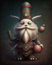 Whimsical Steampunk Santa Claus Easter Bunny Cute Diesel Punk Christmas Generative AI