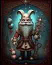 Whimsical Steampunk Santa Claus Easter Bunny Cute Diesel Punk Christmas Generative AI