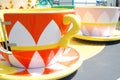 Whimsical tea cup rides at a Carnival