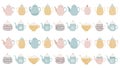 Whimsical Tea Party Teapot Pattern, vector design Generative AI Royalty Free Stock Photo