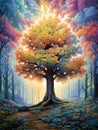 Whimsical Tree Painting