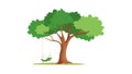 Whimsical Tree with Swing Vector Illustration, vector design Generative AI Royalty Free Stock Photo