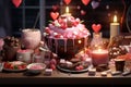 Whimsical Valentines Day Chocolate Fondue Party