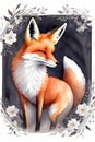 Whimsical Watercolor Woodland Fox