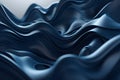 Twisted Waves in Powder Blue and Deep Navy: Modern Minimalist Design in 3D Render