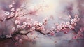 Whimsical Whispers: A Cherry Blossom Bird\'s Misty Journey Throug