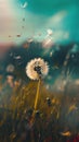 Whimsical Whispers: Dandelion Ballet in Summer Breeze Royalty Free Stock Photo