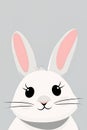 Whimsical White Rabbit: A Portrait of a Playful Pet in a Vibrant