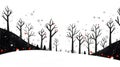 Whimsical Winter Forest Scene